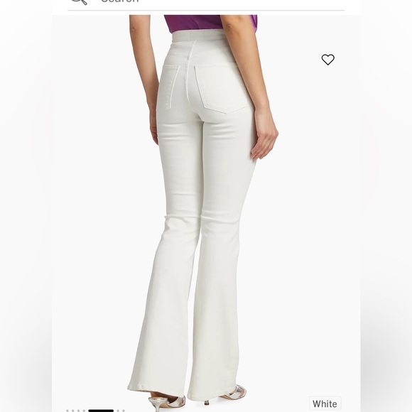Ramy Brook Helena flare high-rise white jeans. - Picture 6 of 12